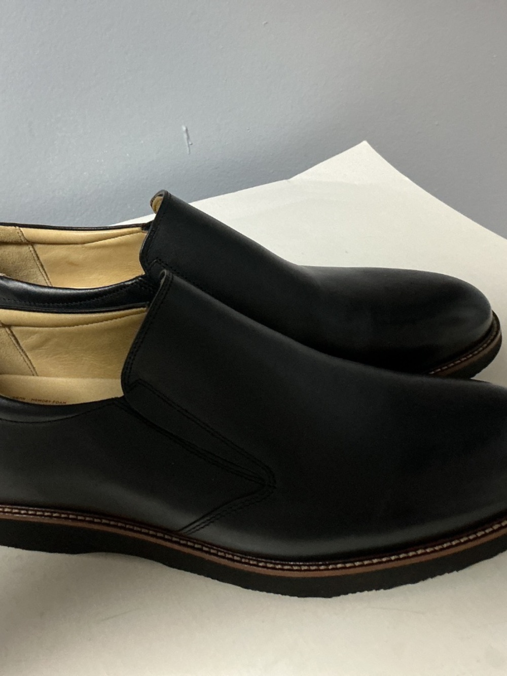 Samuel Hubbard Frequent Traveler Slip On Men’s 13 M Black Leather Loafers - Picture 2 of 7